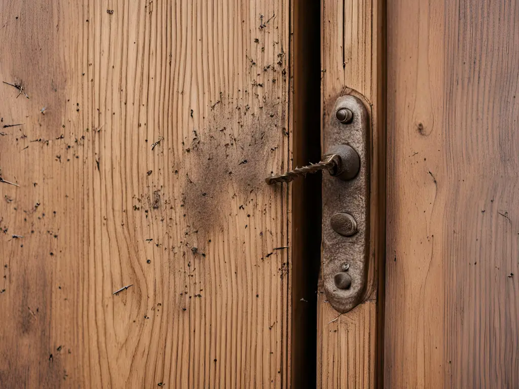 Dog Scratches on Wood Door