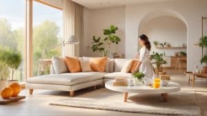 Living Room Cleaning for Guests