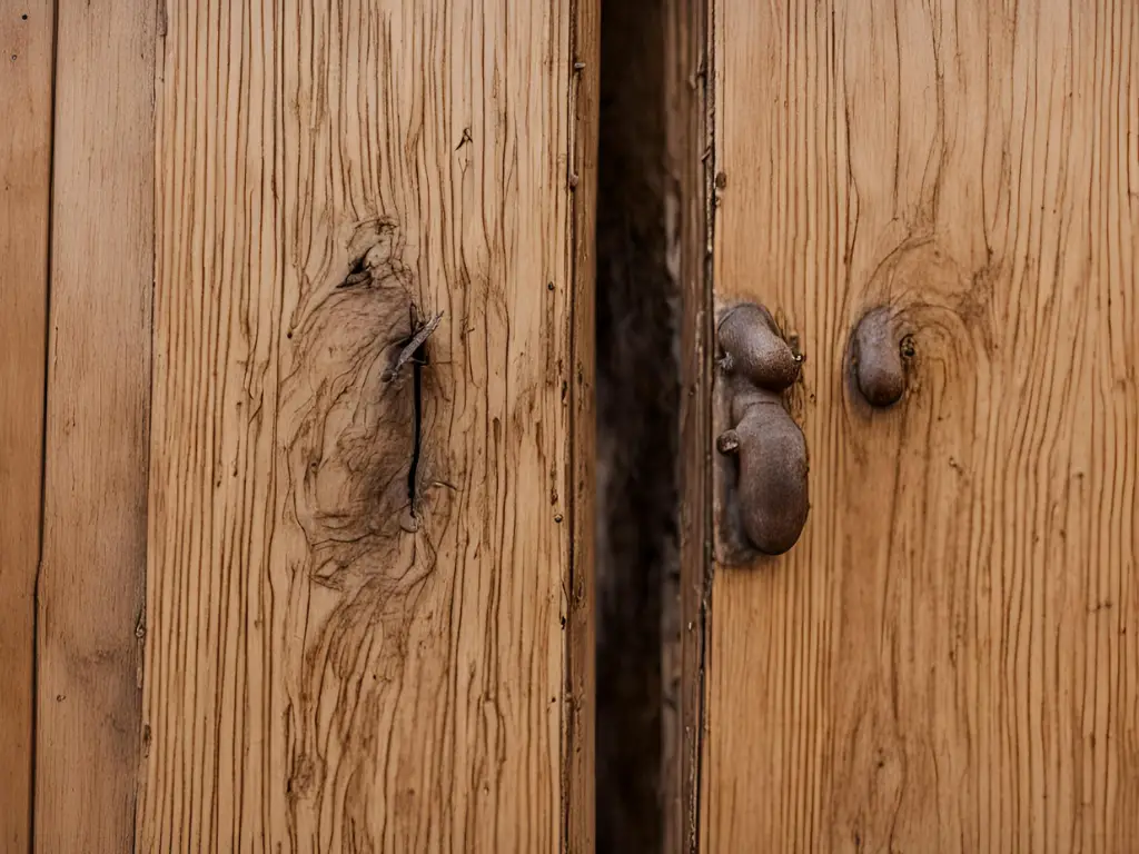 Dog Scratches on Wood Door